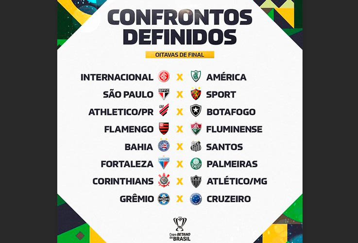 Oitavas de final da Copa do Brasil 2023: veja data e hora dos