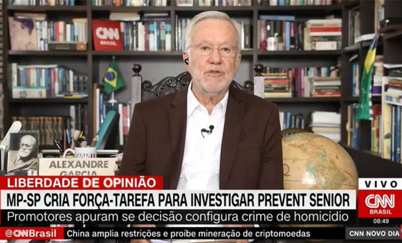 CNN demite Alexandre Garcia apÃ³s defender tratamento sem eficÃ¡cia contra covid: vÃ­deo