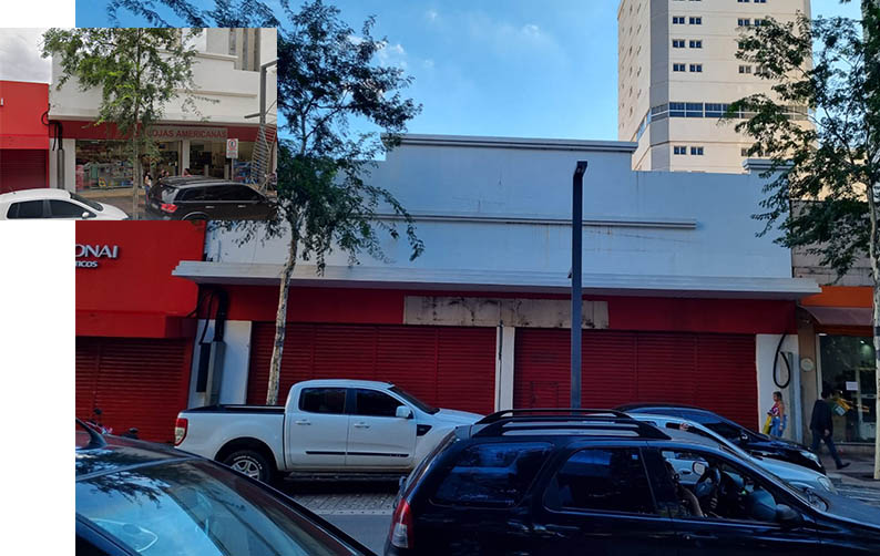 Lojas Americanas de portas fechadas e sem logomarca no Centro de Campo Grande