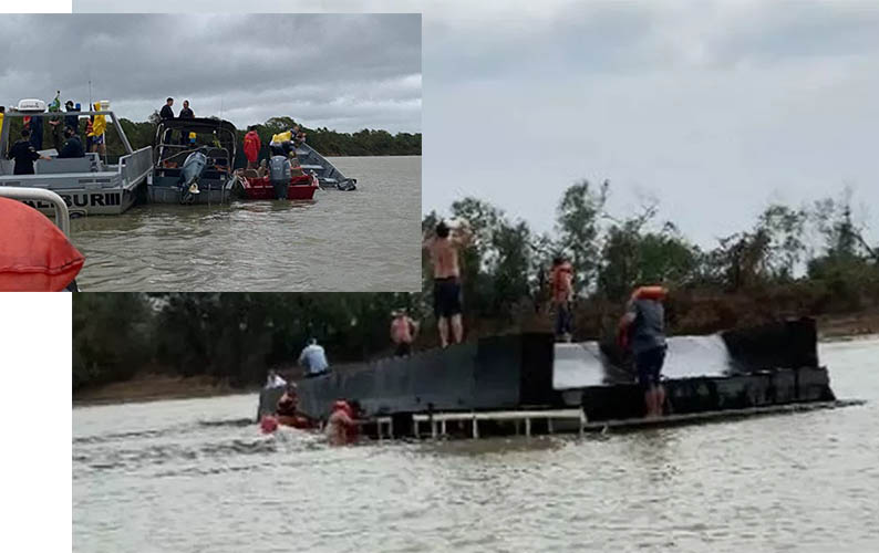 Bombeiros procuram vÃ­timas de barco com turistas virado pela tempestade em CorumbÃ¡