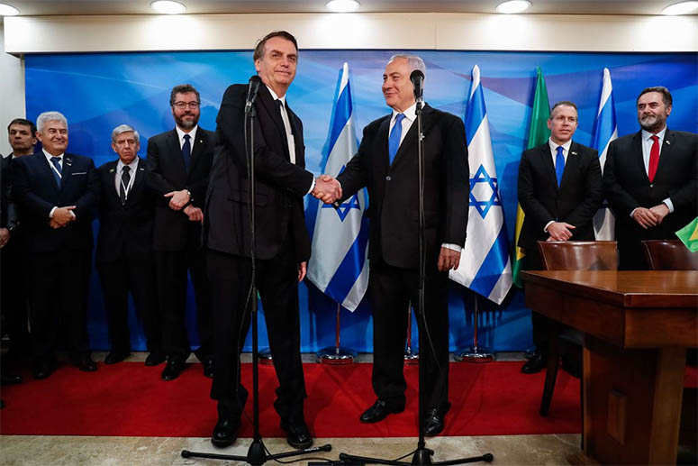Bolsonaro anuncia acordos com Israel e escritÃ³rio do Brasil em JerusalÃ©m