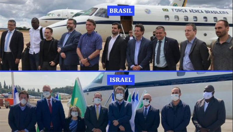 Comitiva brasileira viaja sem mÃ¡scaras, mas Ã© obrigada a usar acessÃ³rio em Israel