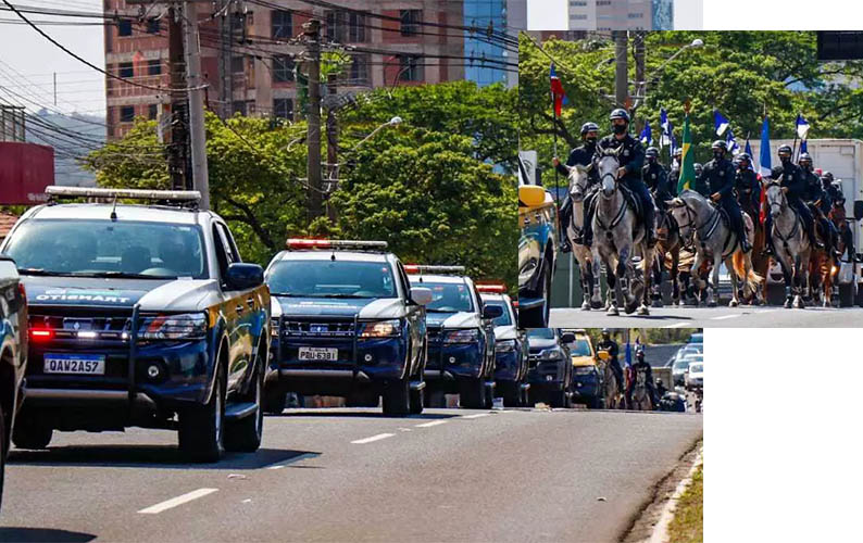 PMs fazem desfile da IndependÃªncia sem divulgaÃ§Ã£o para evitar covid na Capital