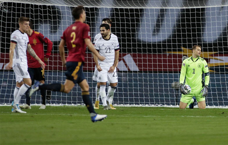 Espanha faz 6 a 0, elimina a Alemanha e avanÃ§a na Liga das NaÃ§Ãµes da UEFA