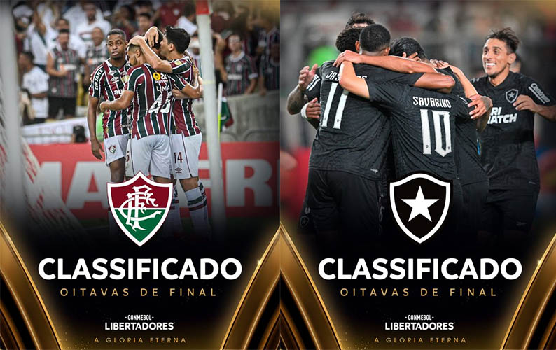 Flu e Botafogo nas oitavas da Libertadores