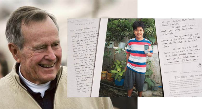 George Bush pai ajudou menino das Filipinas por dez anos em segredo