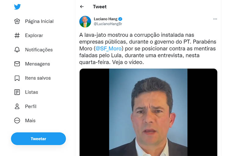 Dono da Havan vira alvo de bolsonaristas apÃ³s postar vÃ­deo e elogiar SÃ©rgio Moro no Twitter