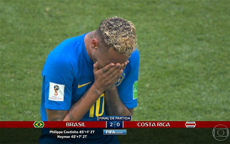 ApÃ³s 90 minutos de tensÃ£o, Brasil vence a 1Âª na Copa e Neymar cai... no choro