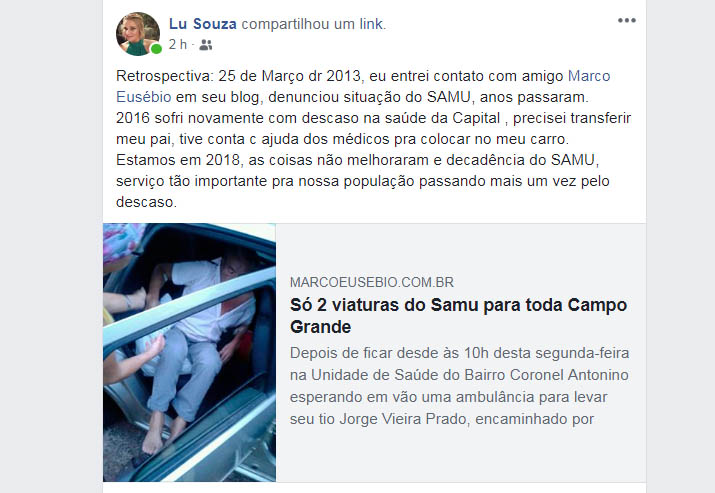 SÃ³ duas ambulÃ¢ncias do Samu em Campo Grande: hoje e hÃ¡ cinco anos
