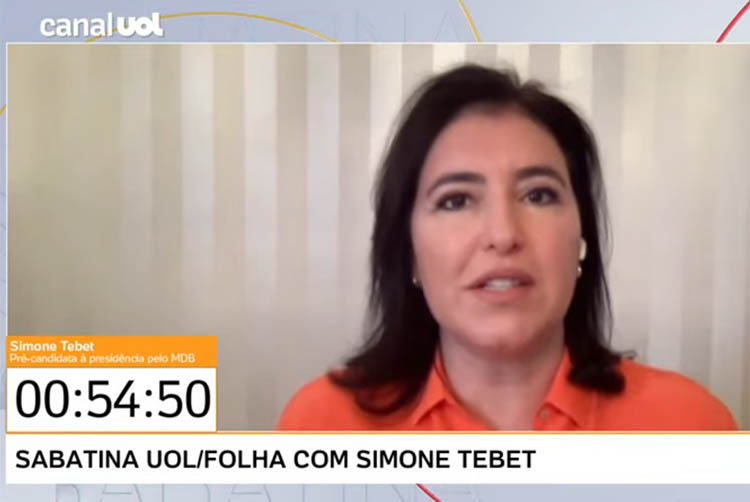 Simone Tebet rejeita ser candidata a vice: 'vou segurar a bandeira, vou entregar santinho'