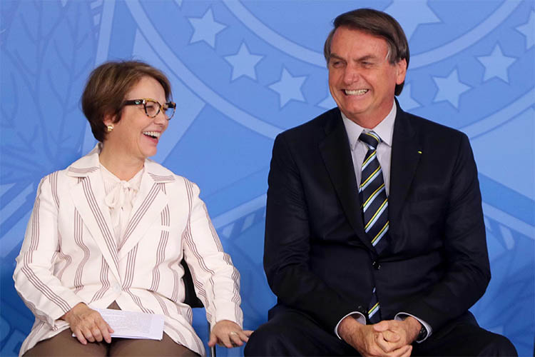 Dentro do governo, sobe a cotaÃ§Ã£o do nome de Tereza Cristina para vice de Bolsonaro 