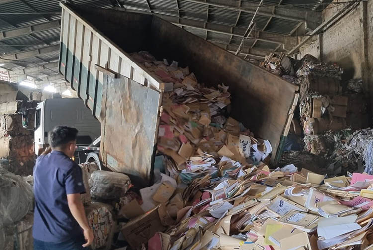 Tribunal de JustiÃ§a de MS encaminha quase 8,5 toneladas de papel para reciclagem