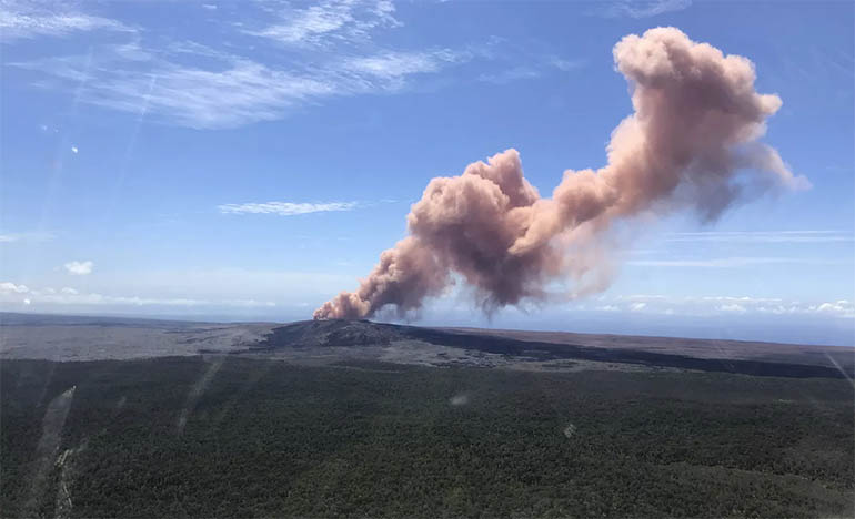 VulcÃ£o Kilauea assusta o HavaÃ­