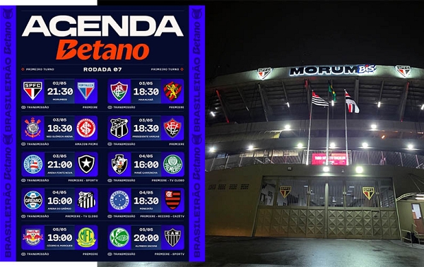 SÃ£o Paulo x CearÃ¡ abrem nesta sexta-feira a sÃ©tima rodada do BrasileirÃ£o 2025