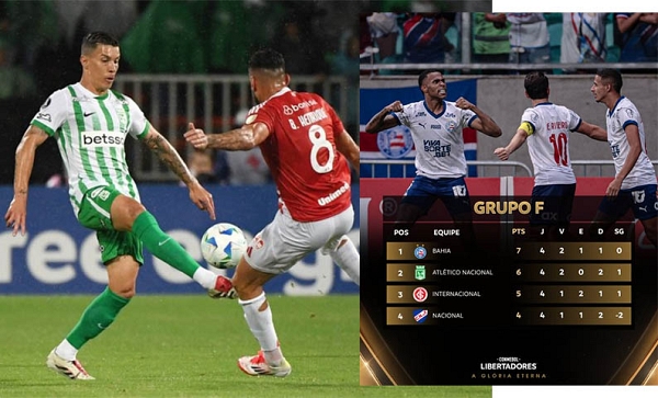 AtlÃ©tico Nacional vence o Inter e 'grupo da morte' fica indefinido na Libertadores