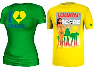 Adidas suspende vendas de camisetas com alusÃ£o ao sexo sobre a Copa no Brasil