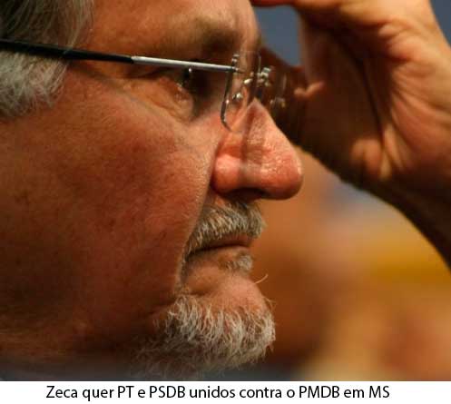 Contra o PMDB, Zeca promete ajudar DelcÃ­dio a convencer PT a liberar chapa com PSDB em MS