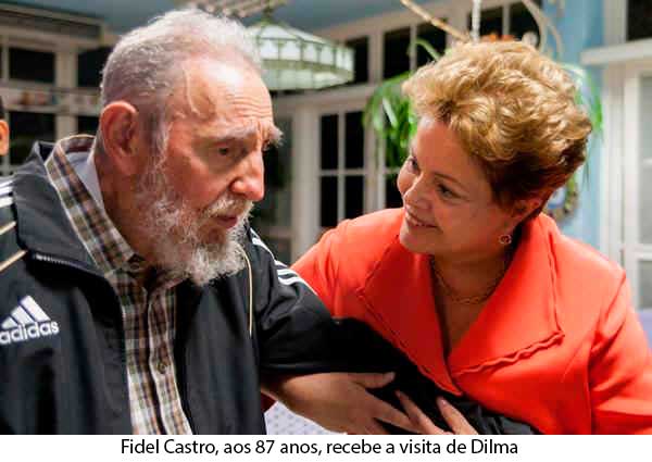 Com Fidel, Dilma fala de Kruschev e NapoleÃ£o