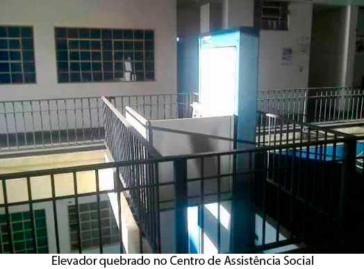 Crea-MS vÃª irregularidade em elevador quebrado de Centro de AssistÃªncia Social