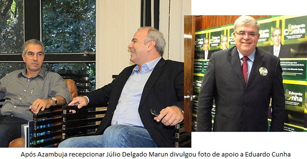 Assediado por JÃºlio Delgado, Marun declara que apoia Cunha para presidÃªncia da CÃ¢mara