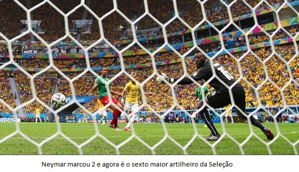 Brasil goleia CamarÃµes e vai encarar o Chile