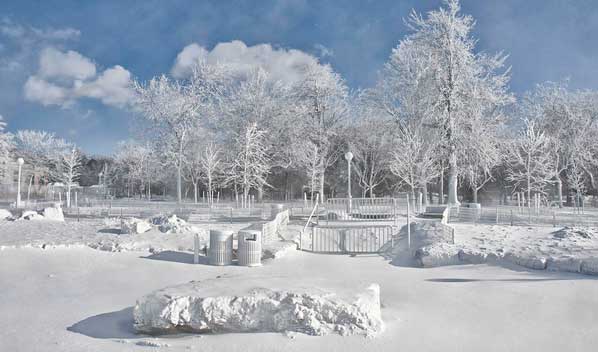 Nevasca pinta cenÃ¡rio de branco nos EUA