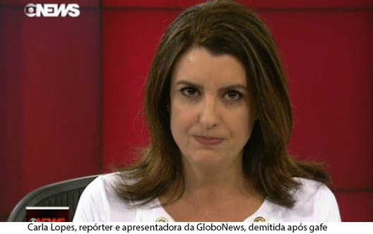 ApÃ³s gafe, GloboNews demite apresentadora