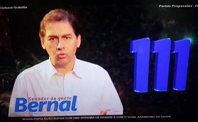 JustiÃ§a tira tempo de TV de Bernal por usar espaÃ§o de outros candidatos do PP