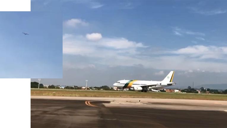 Piloto arremete bimotor ao ver aviÃ£o que levava Michel Temer na pista de aeroporto