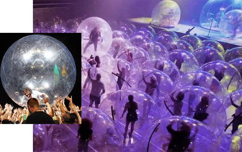 Em tempos de pandemia, banda de rock faz show dentro de bolhas nos EUA