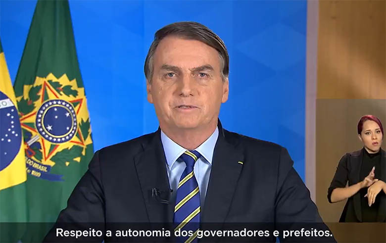 Governadores e prefeitos sÃ£o responsÃ¡veis por medidas restritivas, diz Bolsonaro