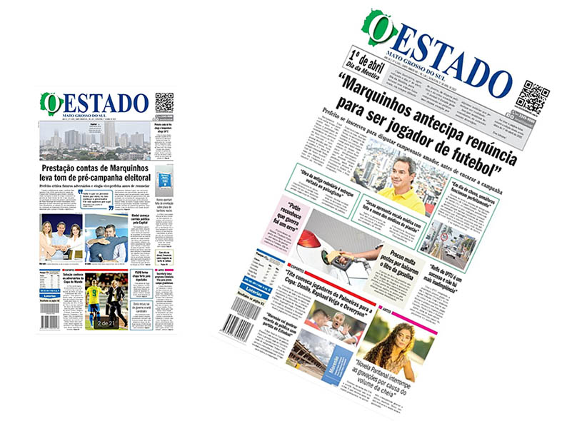 Jornal de MS faz capa falsa neste 1Âº de abril: veja as 'manchetes' desta sexta-feira