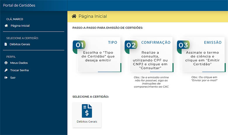 Prefeitura de Campo Grande agora emite CertidÃ£o de DÃ©bitos Gerais grÃ¡tis online