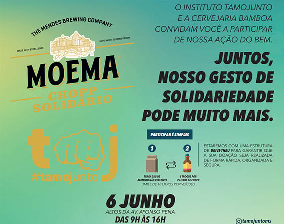 ONG vai trocar chope por alimentos para famÃ­lias carentes em Campo Grande