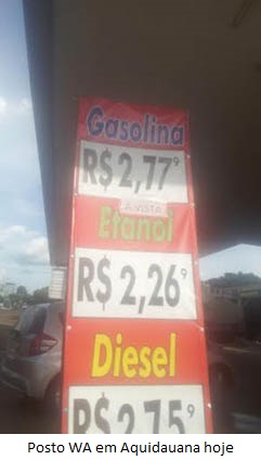 Em MS, Aquidauana tem gasolina mais barata