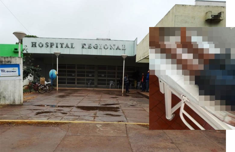 Corpos ficam em corredor de hospital Ã  espera de funerÃ¡ria na cidade de Amambai