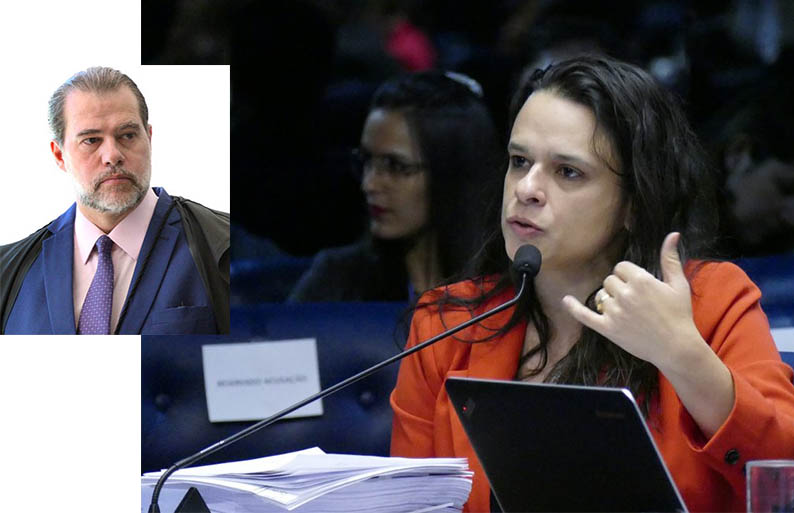 JanaÃ­na Paschoal e promotores pedem ao Senado o impeachment de Dias Toffoli