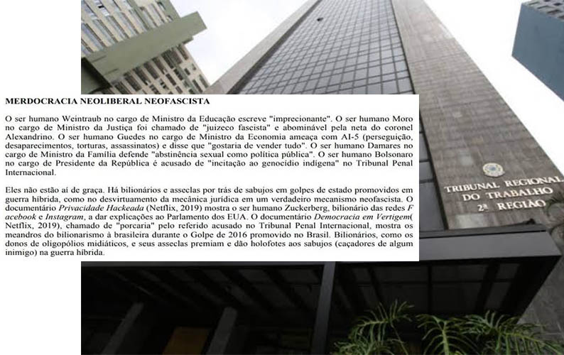 Em sentenÃ§a, juiz ataca Bolsonaro e diz que o paÃ­s vive em uma 'merdocracia' 