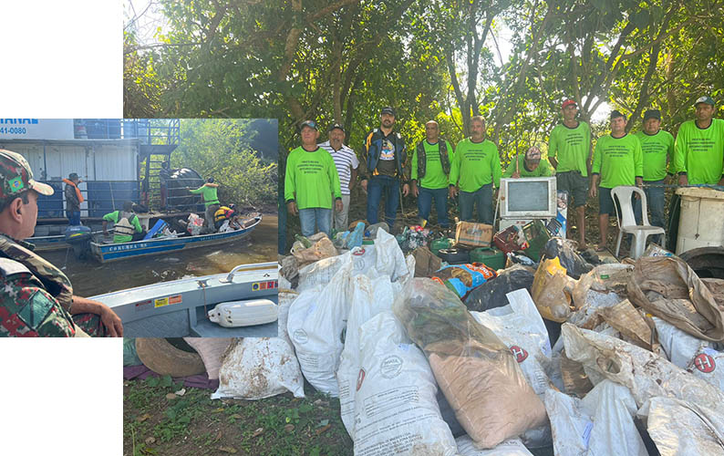 Projeto Rio Limpo retira uma tonelada de lixo de trecho do rio Aquidauana