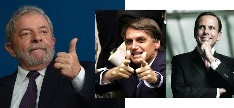 Lula lidera, Bolsonaro avanÃ§a e Doria Ã© o tucano mais cotado diz o Datafolha