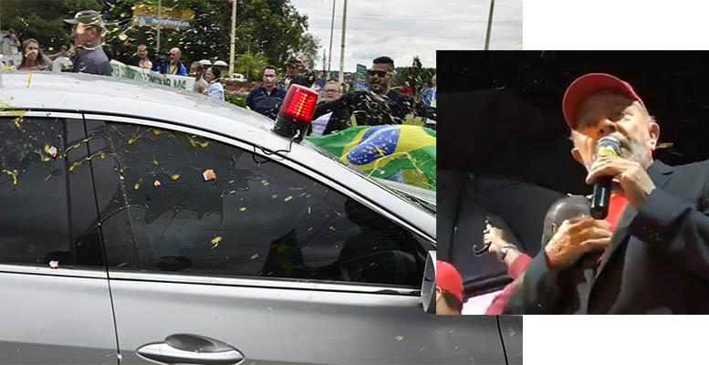 Lula vira alvo de ovos em Santa Catarina e incita PM a dar 'corretivo' em manifestante