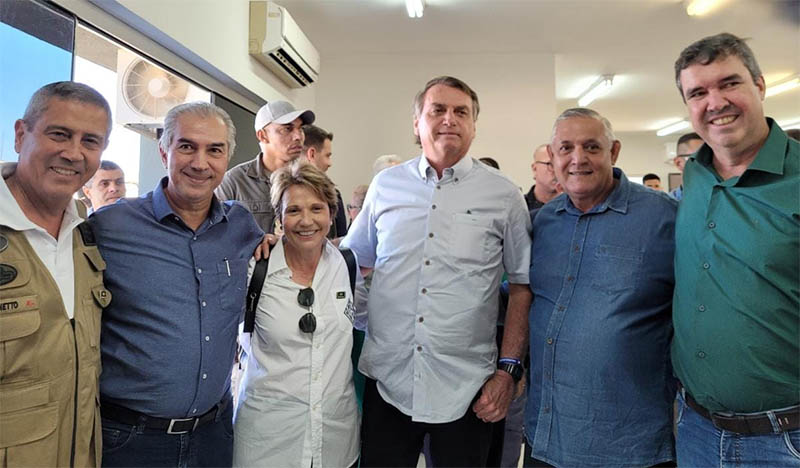 Em Campo Grande, Riedel e Tereza Cristina recepcionam Jair Bolsonaro