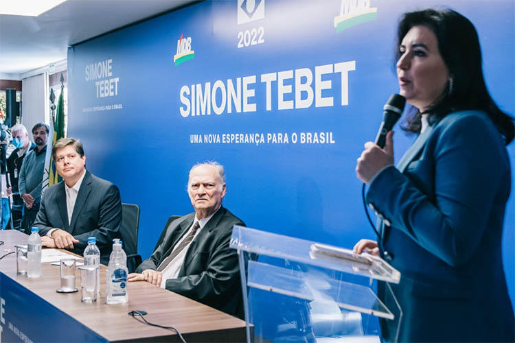 'Estou pronta', diz Simone Tebet, confirmada pelo MDB para disputar PresidÃªncia: vÃ­deo